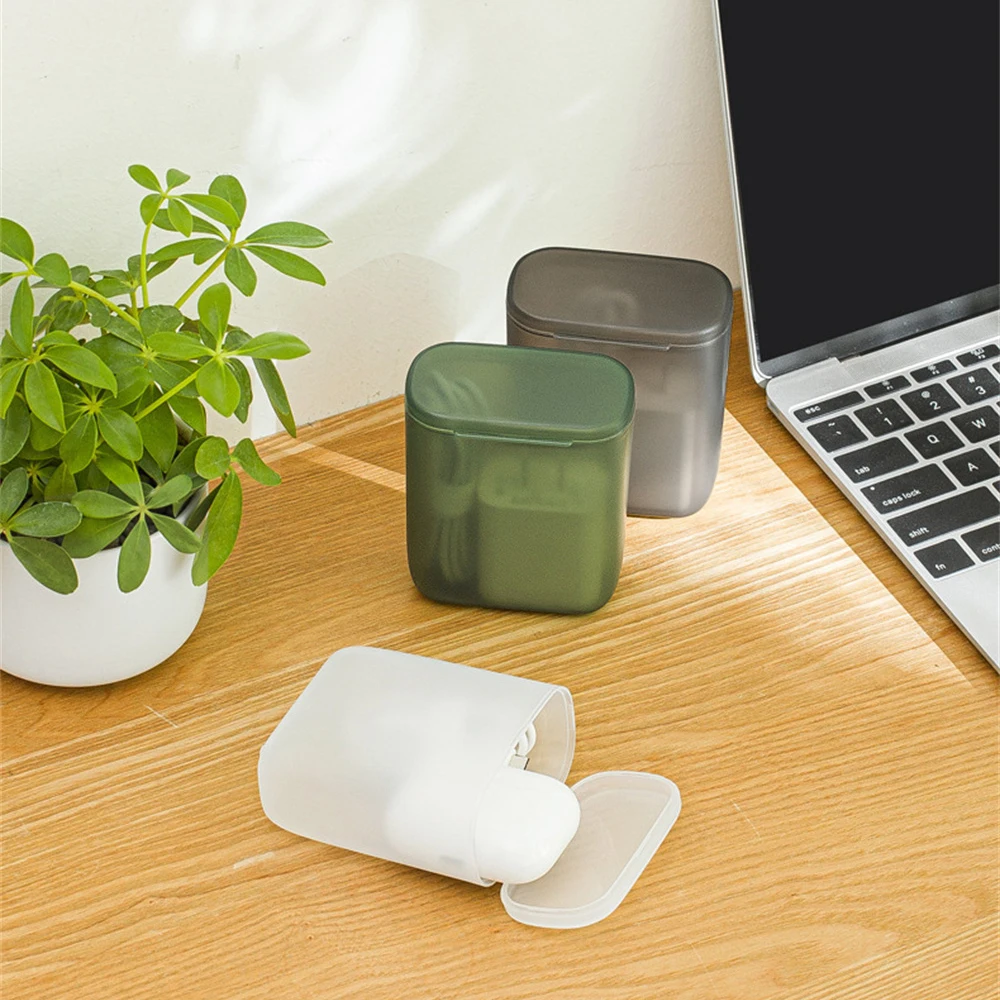 Portable Wire Cable Storage Box Travel Headphone Coin Jewelry Organizer Bin Dust-proof Drawer Makeup Lipstick Holder Container