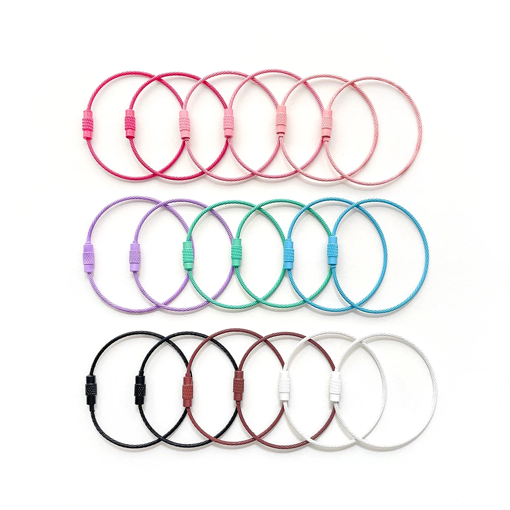 10 Pieces Painted Steel Wire Ring Buckle DIY Jewelry Making Necklace, Bracelet, Keychain, Luggage, Clothing Accessory Materials