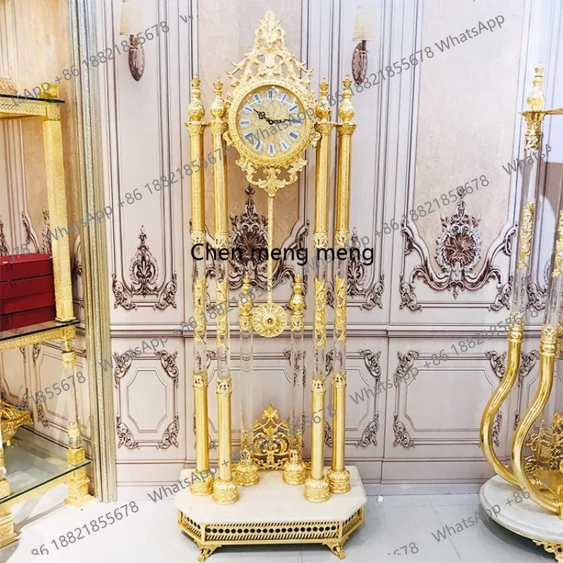 

Factory custom wholesale Mediterranean gold luxury antique grandfather clock