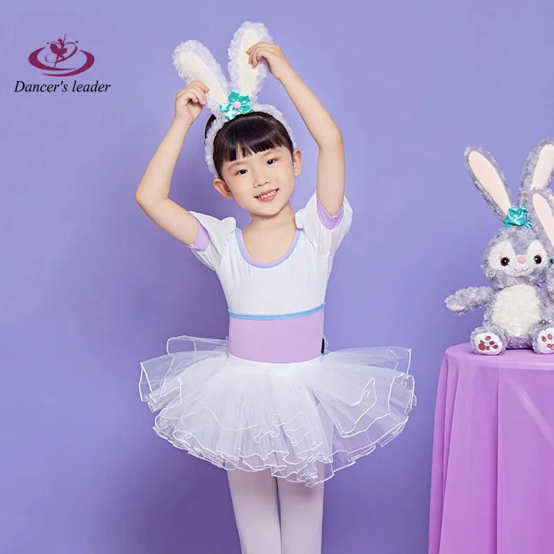 

Ballet Costume Tight Summer Mesh Stitching Fluffy Princess Dress Gymnastics Tight Performance Aerial Yoga Costume