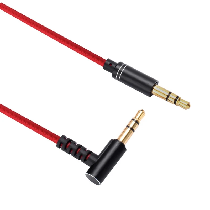 HiFi AUX Cable 3.5mm 90 Degree Angle Car AUX Audio Speaker Cable 3.5 Jack for Guitar Gold-Plated Auxiliary Car Headphone Cable