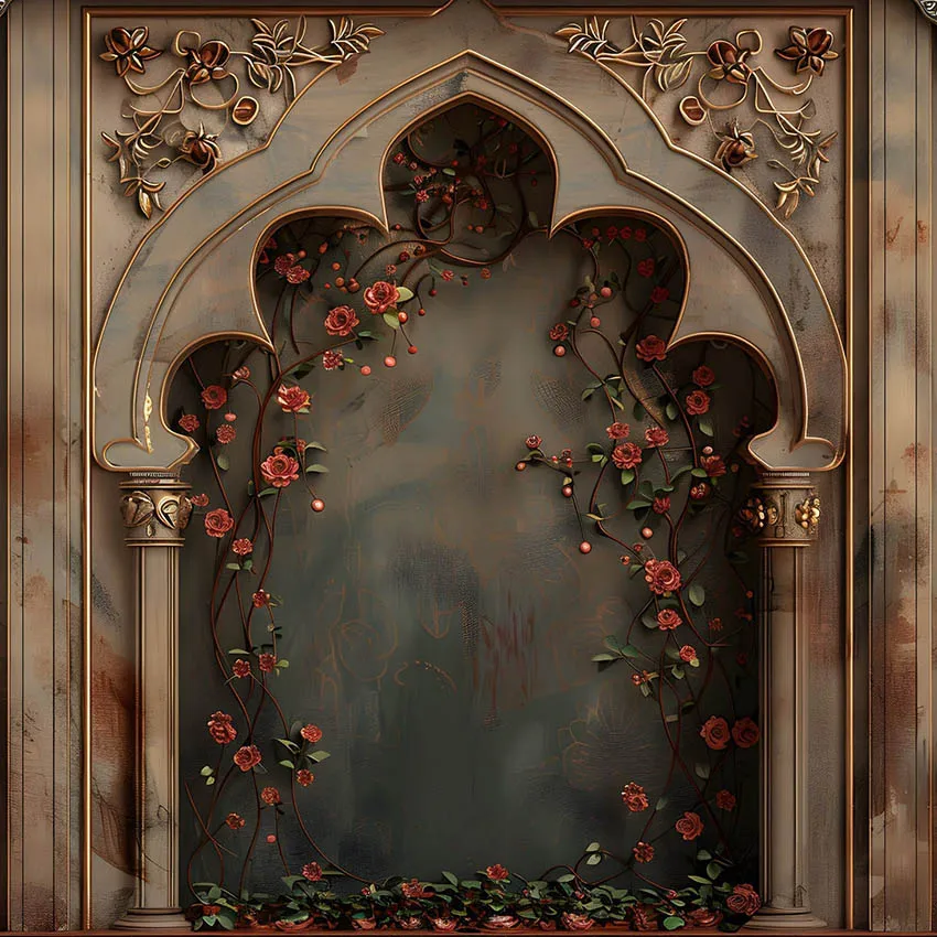 Mehofond التصوير خلفية الفارسي الملكي الأزهار قوس جدار عيد ميلاد الزفاف الأمومة صورة ديكور خلفية استوديو الصور