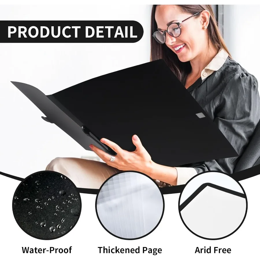 JJRING 16x22 Art Portfolio Folder for Diamond Painting with 40-Pocket Design Clear Plastic Sleeves Display Book Featuring Handl