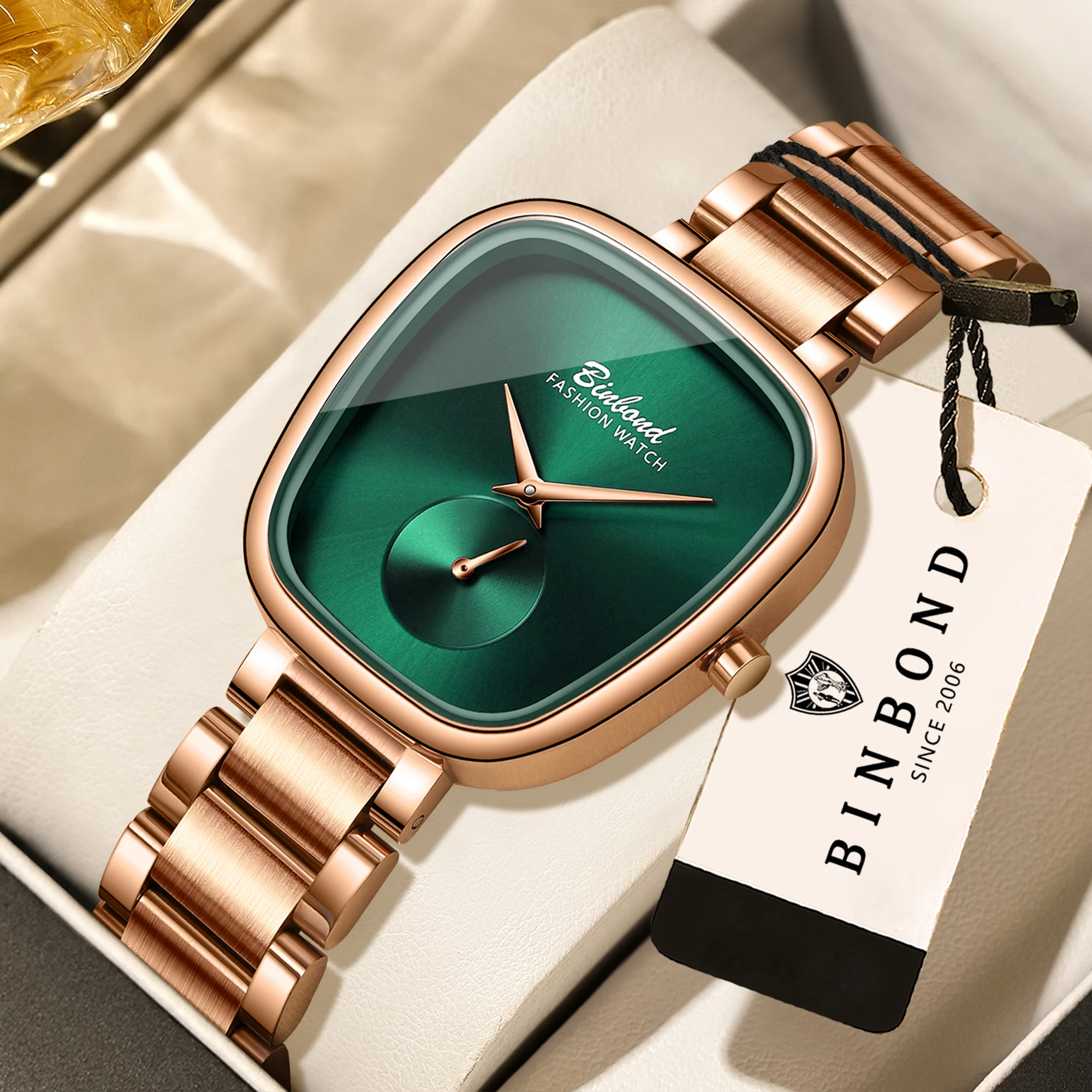 BINBOND Simple Quartz Watch for Women, Elegant Waterproof