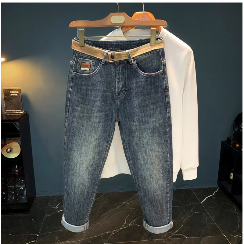 

Autumn and Winter New Jeans 2025 Trendy Washed Small Feet High end Light Luxury Men's Pants streetwear me