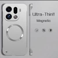 UltraThin Metallic Painting PC Borderless Cooling Magnetic Case For OPPO Find X9 X8 X7 Ultra Reno14 Pro For Magsafe Hard Cover