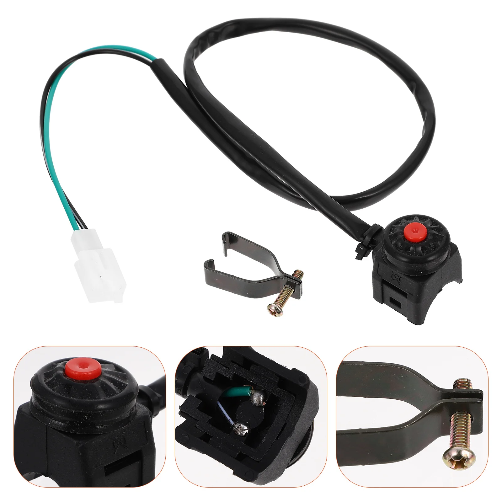 

2Pcs Motorbike Stop Switch Smooth Surface Easy to Operate Long-Lasting Motorcycle Horn Starter Motorbike Kill Motorcycle Stop