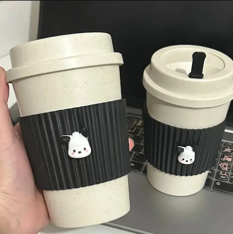 

Sanrio Kawaii Pochacco Americano Coffee Cup High Temperature Resistant Portable Mug Cute Student Drop Resistant Water Cup