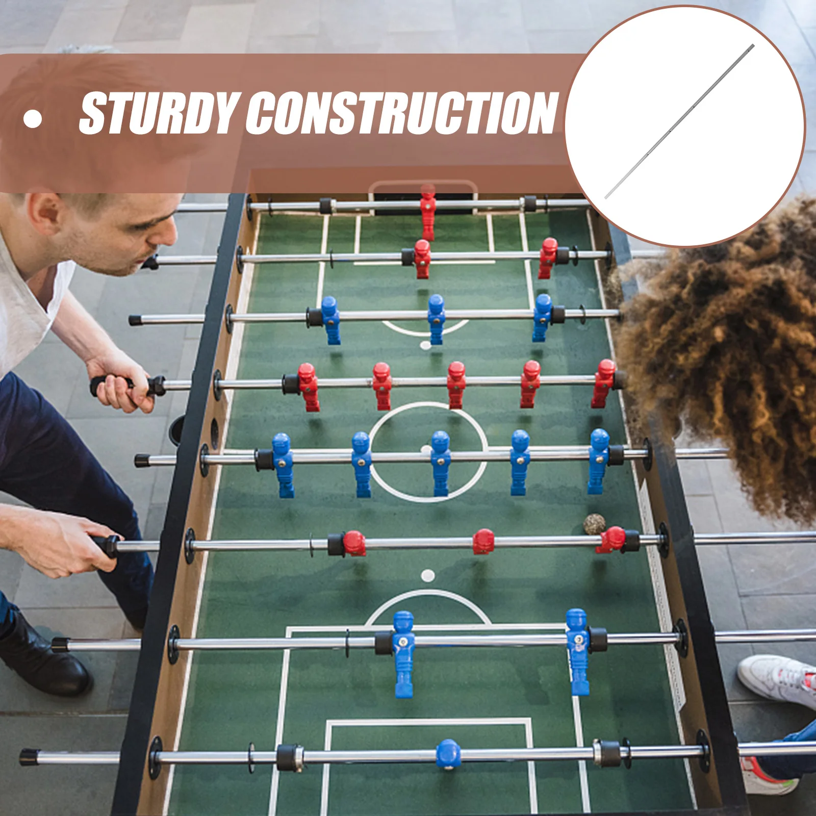 

3pcs Table Football Accessories Metal Operation Poles Smooth Grip Replacement Soccer Desk Machine Rods Table Soccer Parts