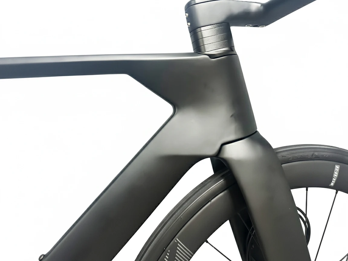 Cuadro de carbono de alta resistencia T800 para bicicleta de carretera, material de fibra de carbono, freno de disco 700C, diseño de eje pasante de montaje plano con enrutamiento interno