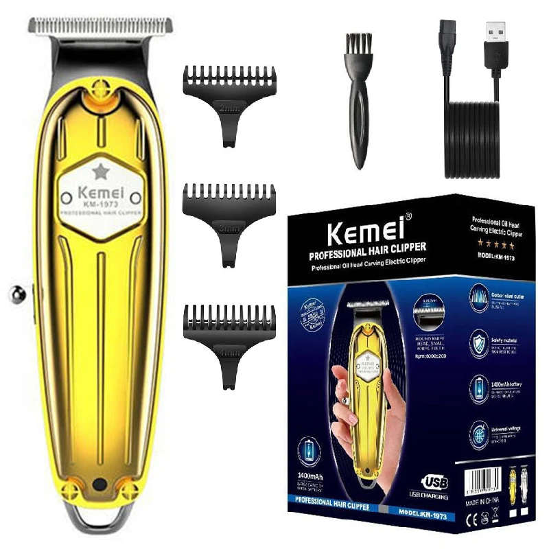 Kemei 1973 Pro Full Metal Hair Trimmer Professional Beard Trimmer For Men Electric Clipper Hair Cutting Machine Barber Shop