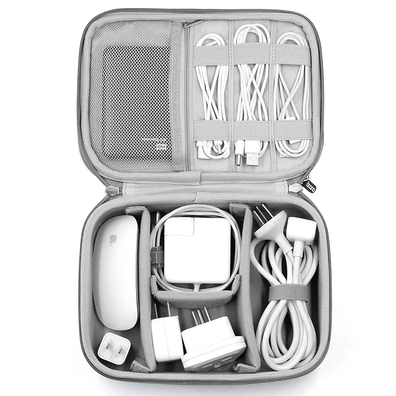 EVA Hard Shell Electronic Accessories Organizer Case for iPad Earphone Earbud Headset Charger Cables Travel Portable Storage Bag