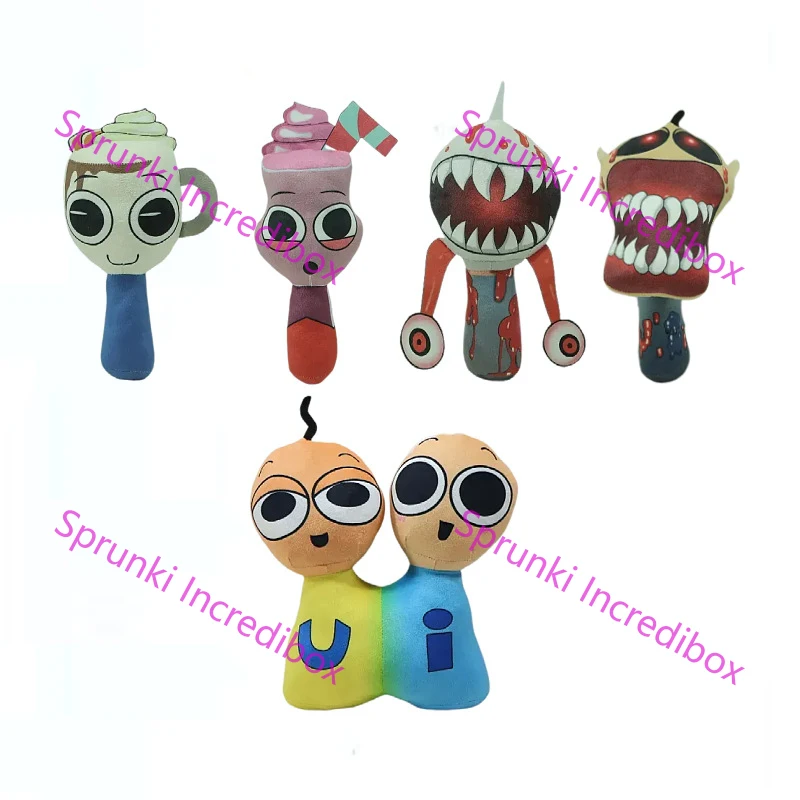 

Плюшевые игрушки Sprunki Incredibox Sprunky Peluche, плюшевая игра, мультяшные детские мягкие куклы на день рождения, Рождественский подарок, оранжевая семейная коробка