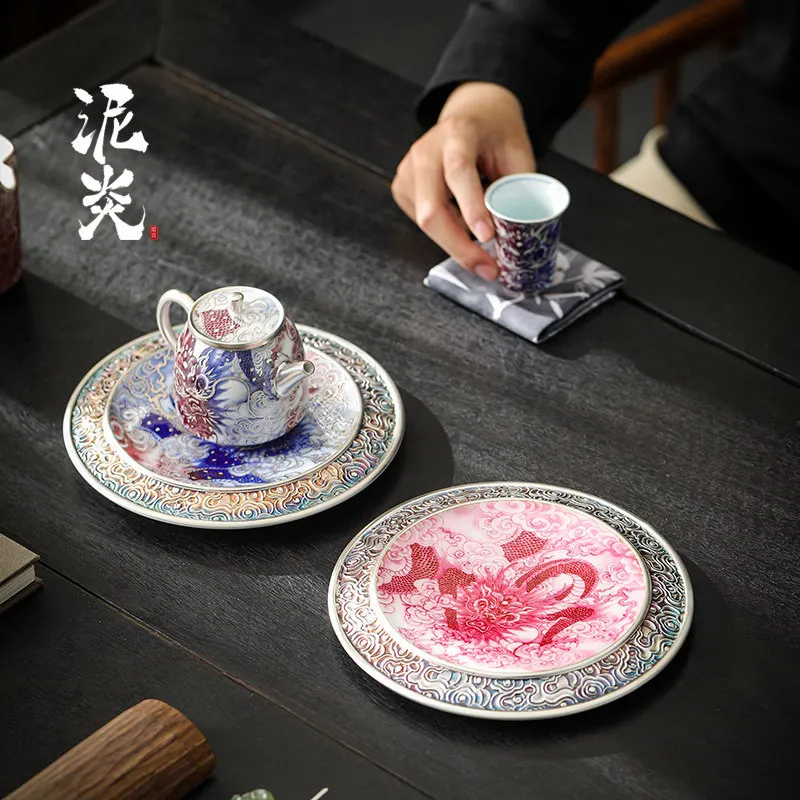 CX Longteng Sihai pot bearing teapot pad pot dragging lid bowl holder tea room ornament 5