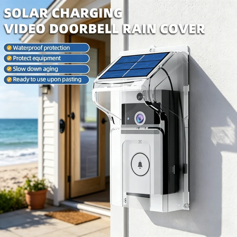 2026 Smart WiFi Doorbell Waterproof Solar Charging Cover Digital Door Peephole Security Camera Video Intercom Wireless Ring Bell
