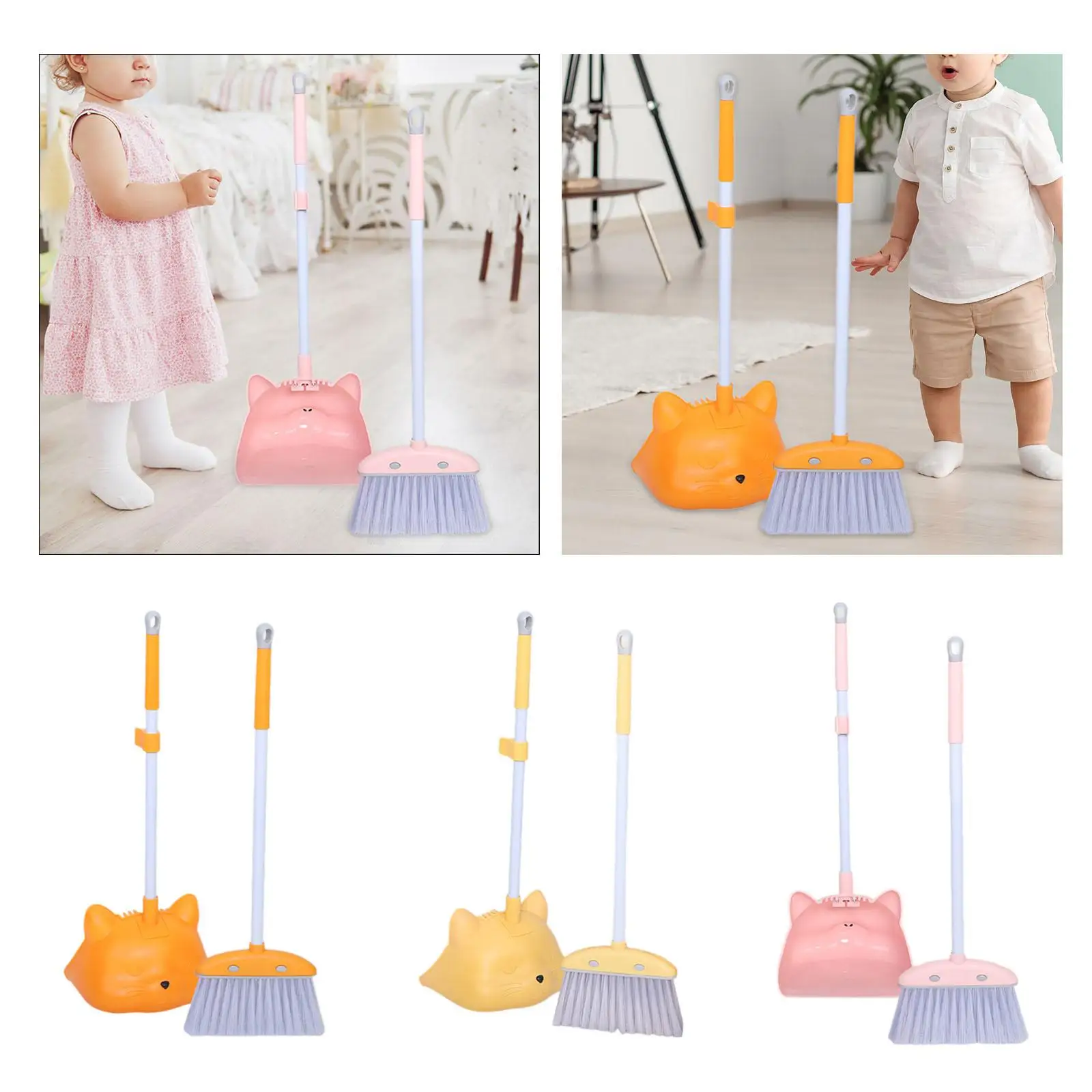 Mini Broom with Dustpan Kids Cleaning Set Toddlers Cleaning Toys Set Cleaning Sweeping Play Set for Boys