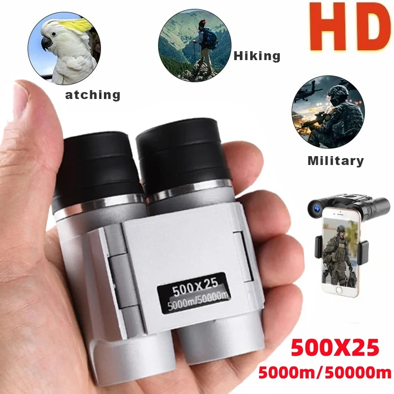 50000m Professional Powerful Binoculars Automatic Focusing Telescope HD High-magnification Low-light Portable Outdoor Binoculars