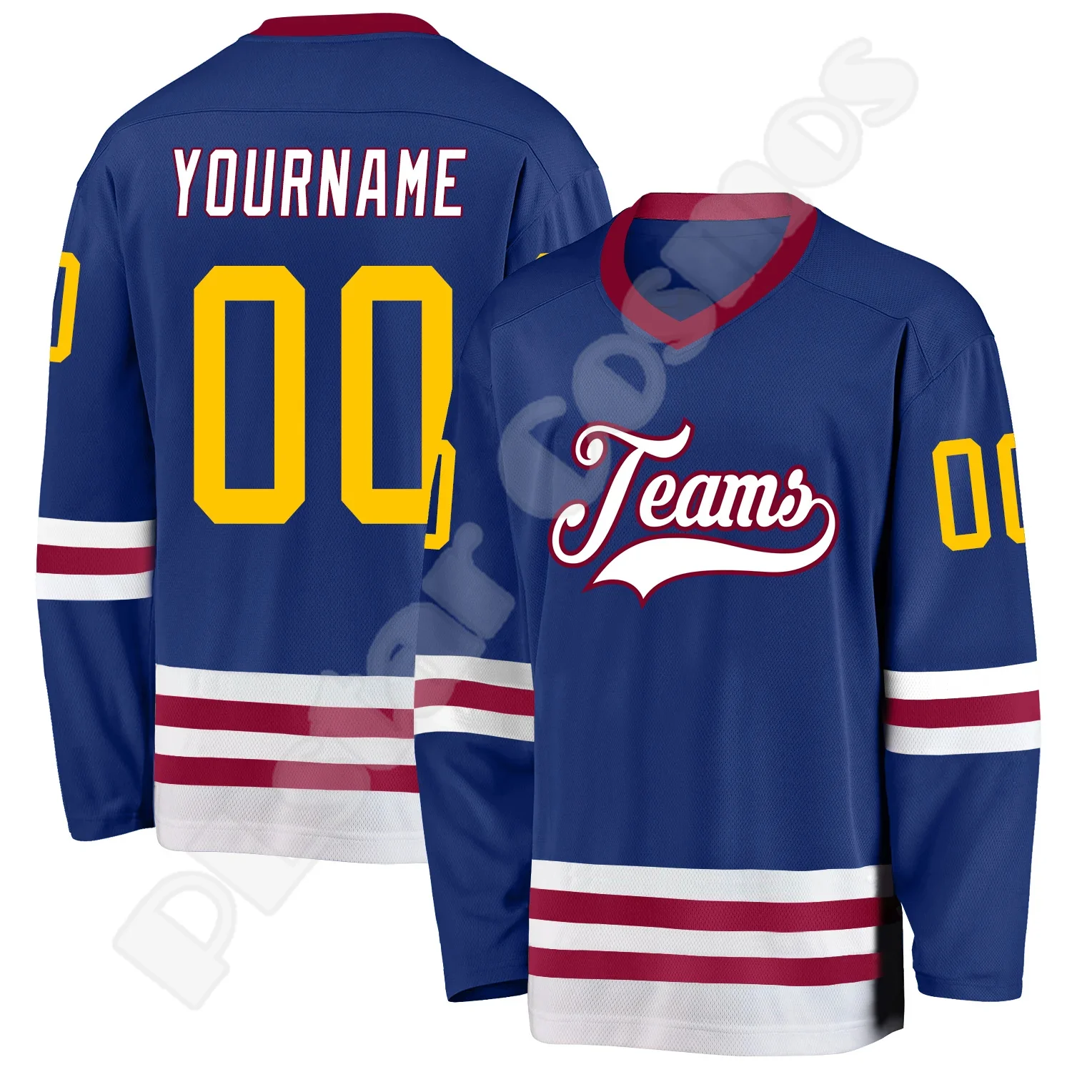 Hockey Jersey Custom Name Team Logo Number Colorful Pullover Vintage Retro Long Sleeves 3DPrint Harajuku Casual Sweatshirts X19