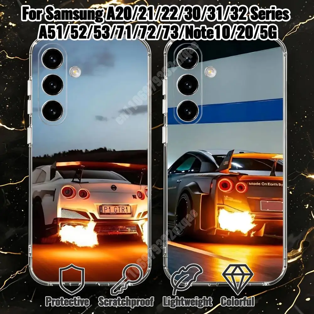 S-Skyline JDM Racing Car Phone Case for Samsung Galaxy A71 70 52 51 A40 31 30 21 A12 10 S Transparent Protector