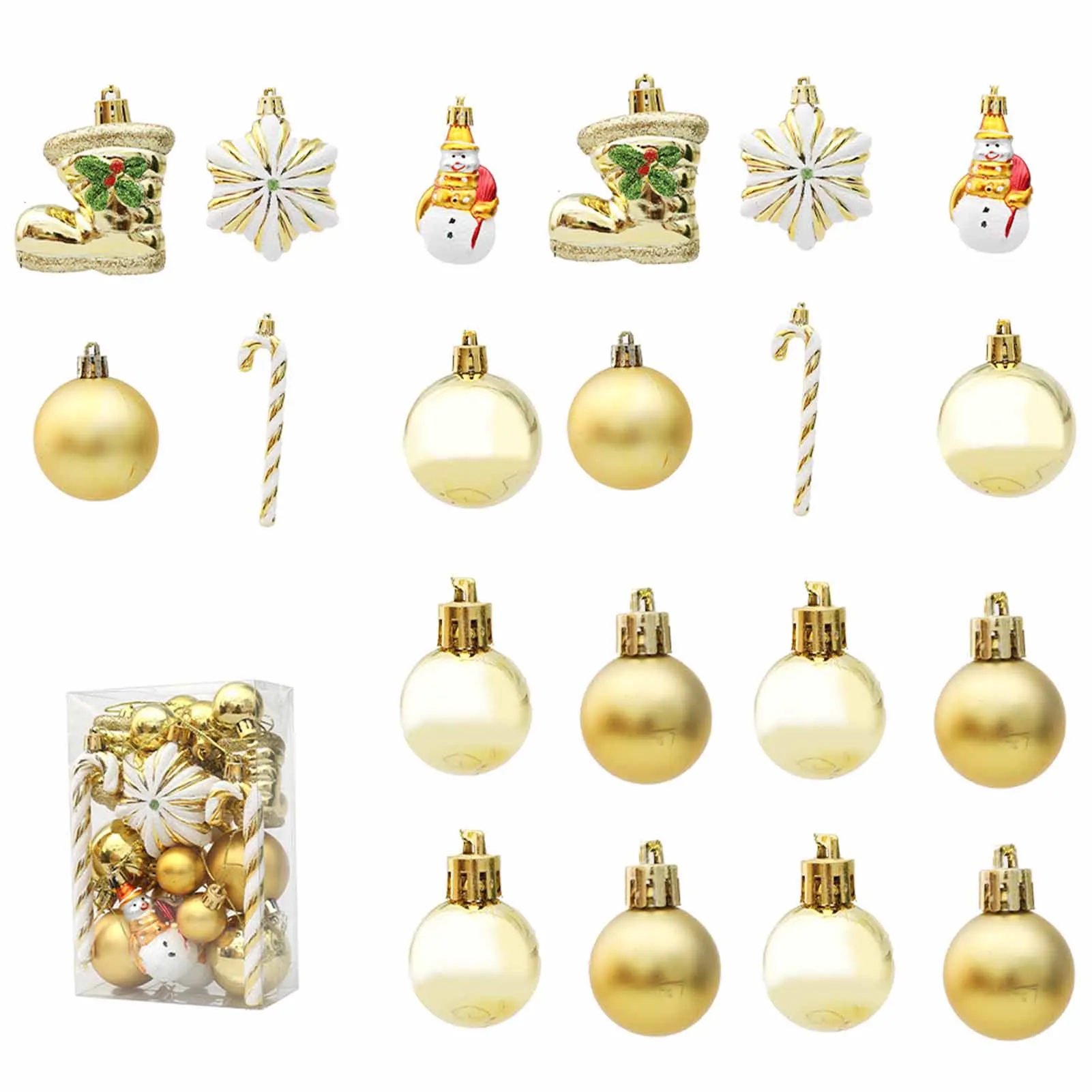 

Plastic New Year Candy Cone Ornament Set Sweet Decorations For Holiday Celebration Christmas type+3 29pcs