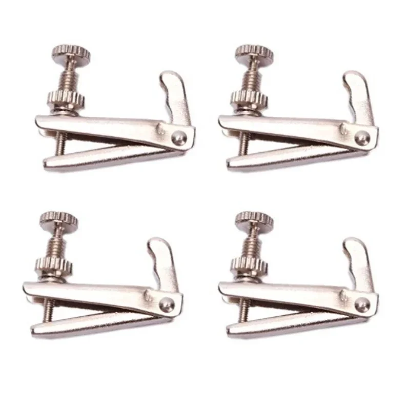 4pcs Violin Fine Tuner Adjuster Copper Nickel Alloy for 3/4 4/4 Size Violin Accessories