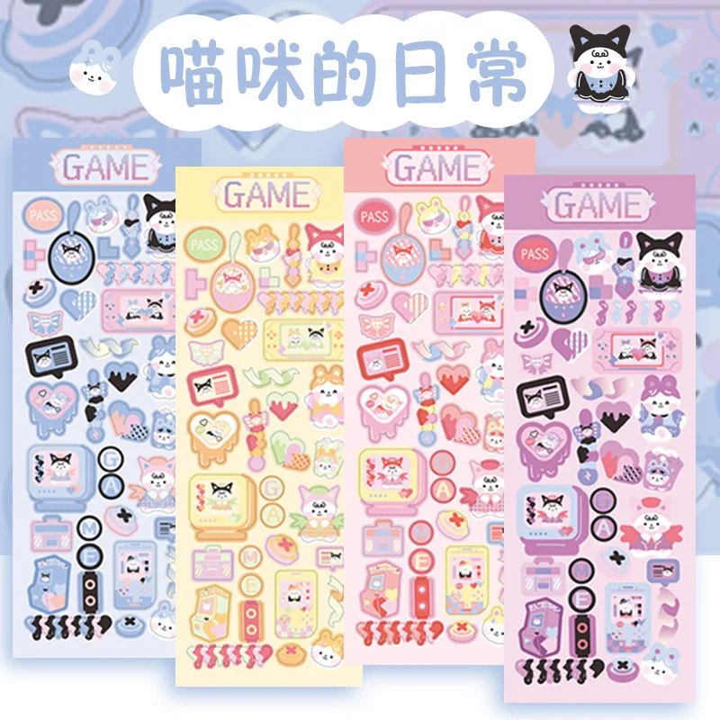 

Ins Wind Waterproof Diary Hand Account Mobile Phone Goo Card Sticker Daily Laser Decoration Material Kawaii Stickers