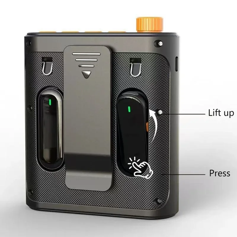 Amplificador de voz inalámbrico Bluetooth Lenovo con micrófono de solapa para maestros, adultos mayores, entrenadores, megáfono USB 3