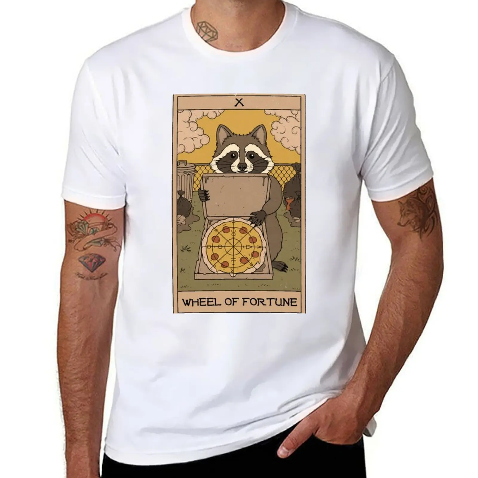 

Wheel of Fortune - Raccoons Tarot T-Shirt sublime blanks mens graphic t-shirts big and tall