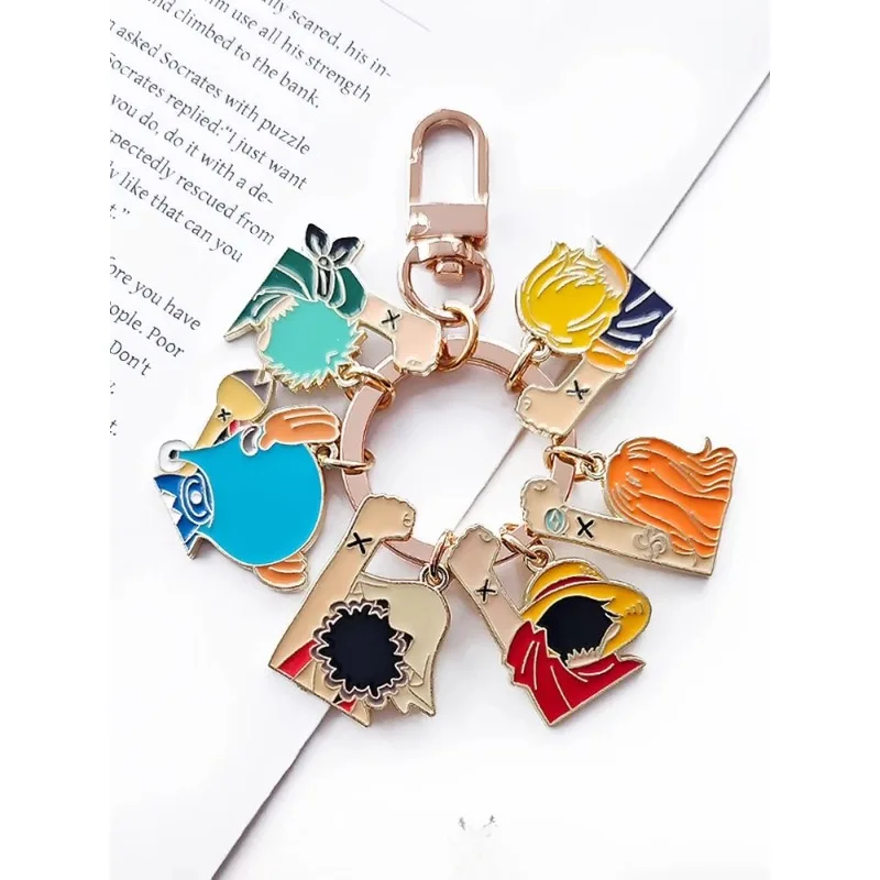 

One Piece Anime-related Luffy and Zoro Keychain Pendants, Sanji Sunshine Figurine Model Ornaments and Gifts Mother Kids Toys