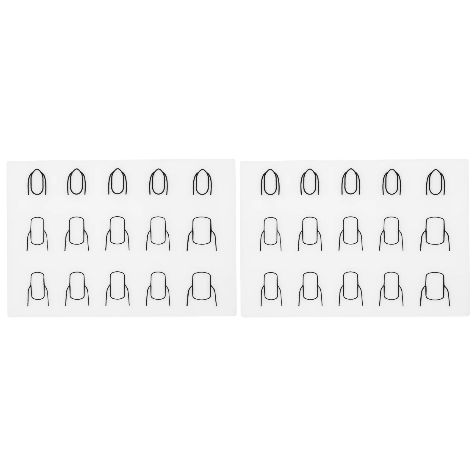 

2Pcs Nail Art Stamping Mat Premium Silicone Manicure Coloring Pad for Nail Art Practice Reusable Waterproof Non-Toxic Salon Use