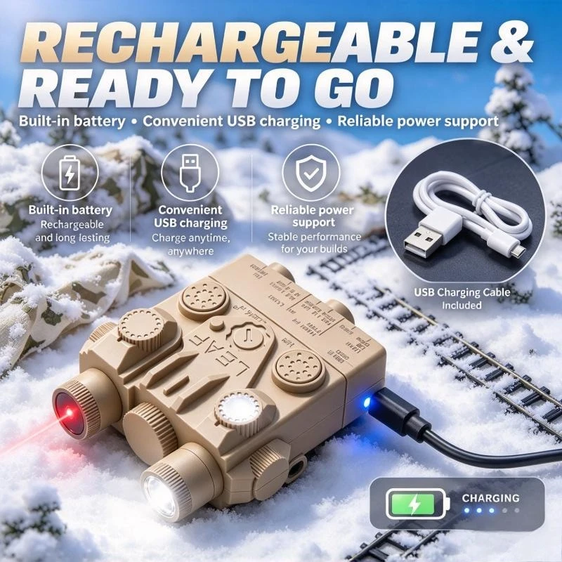 USB Charge LED Light Module With On Off Switch, Plastic Shell Toy Component, Fit Standard Rail, Hobby Model Building Part