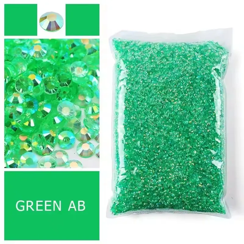 AB-Harz-Strass mit flacher Unterseite, Heißprägung, 2-6 mm, nicht thermosetzend, Jelly-Diamant, glitzernd, DIY-Bekleidungszubehör – Detail 10