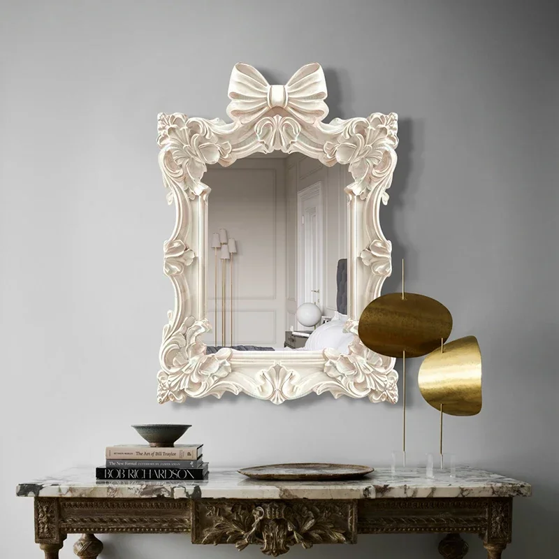 

A50 зеркало в полный рост с французской гравировкой в стиле ретро, зеркало от пола до потолка, настенное зеркало в полный рост для спальни