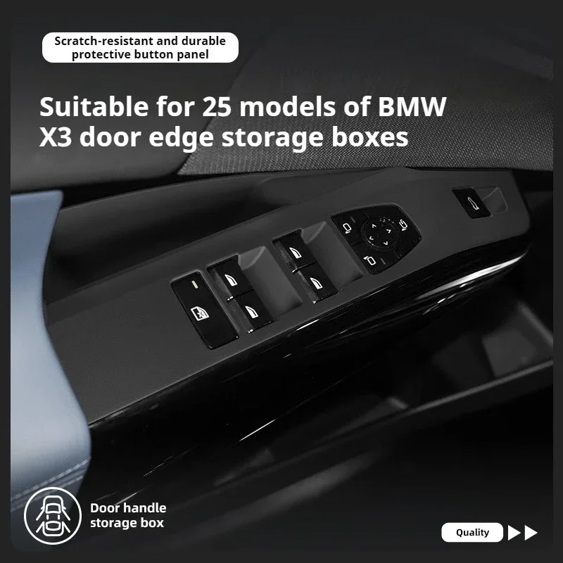 Car silicone door and window button lift panel Anti-scratch and dust-proof For BMW X3 G45 2025  Protection Accessories