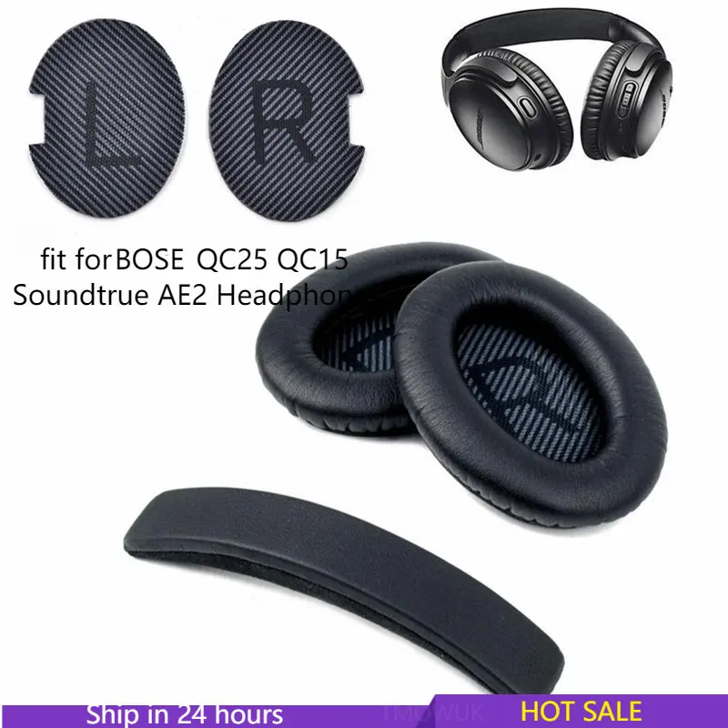 Coussinets d'oreille de remplacement, bandeau pour Bose QC 2 15 25 QC2 QC15 QC25 SoundTrue, cache-oreilles