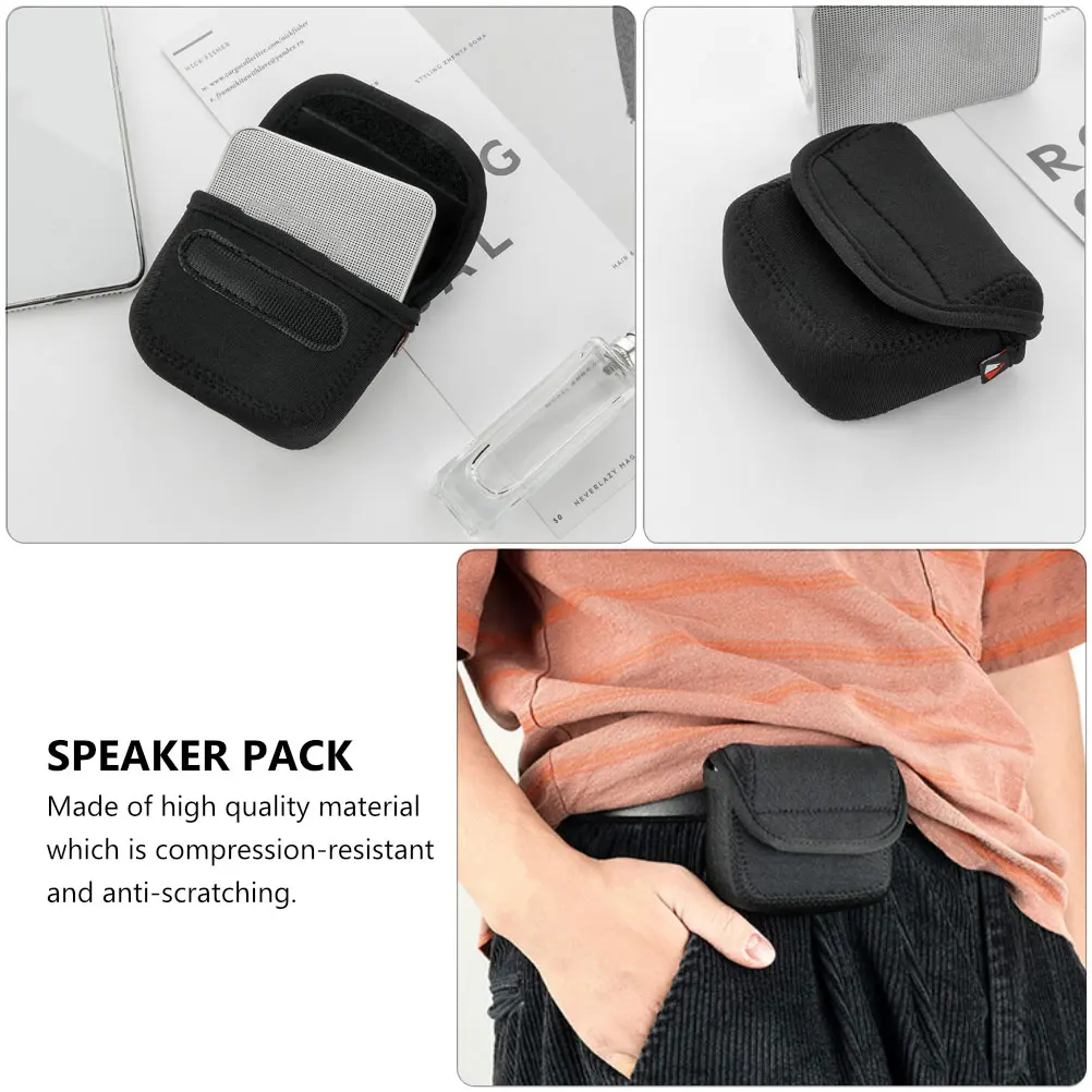 

Portable Audio Storage Bag Case Travel Protective Shell Dustproof Scratch Resistant Classic Design Easy Open Useful Bag Speaker