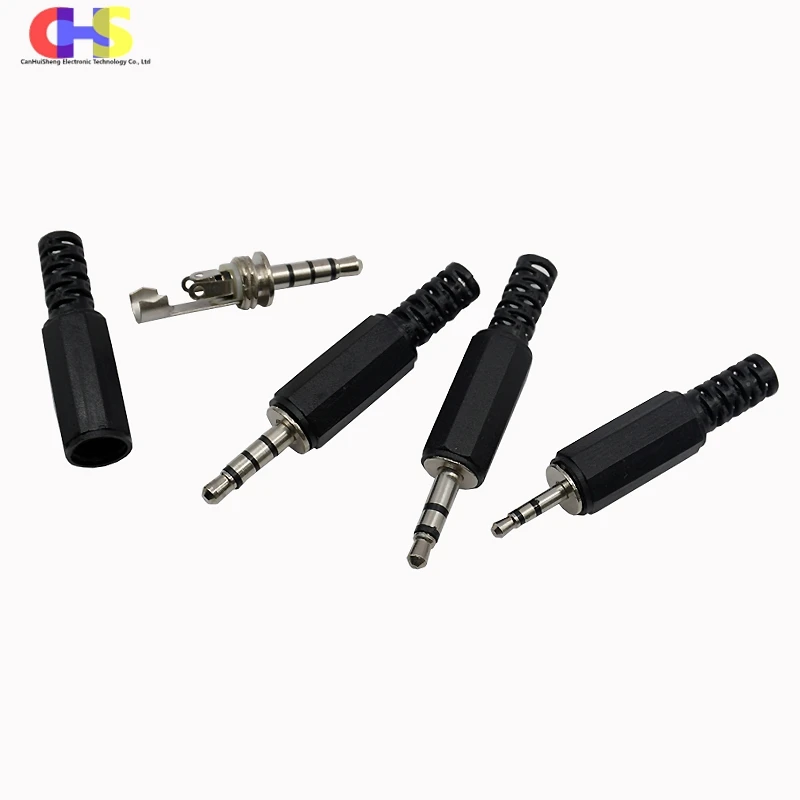 5pcs 2.5mm/3.5mm Audio Male Plug 2.5/3.5 3/4 Sections Earphone Socket Connector For Microphone Headphone Jack Audio Plug