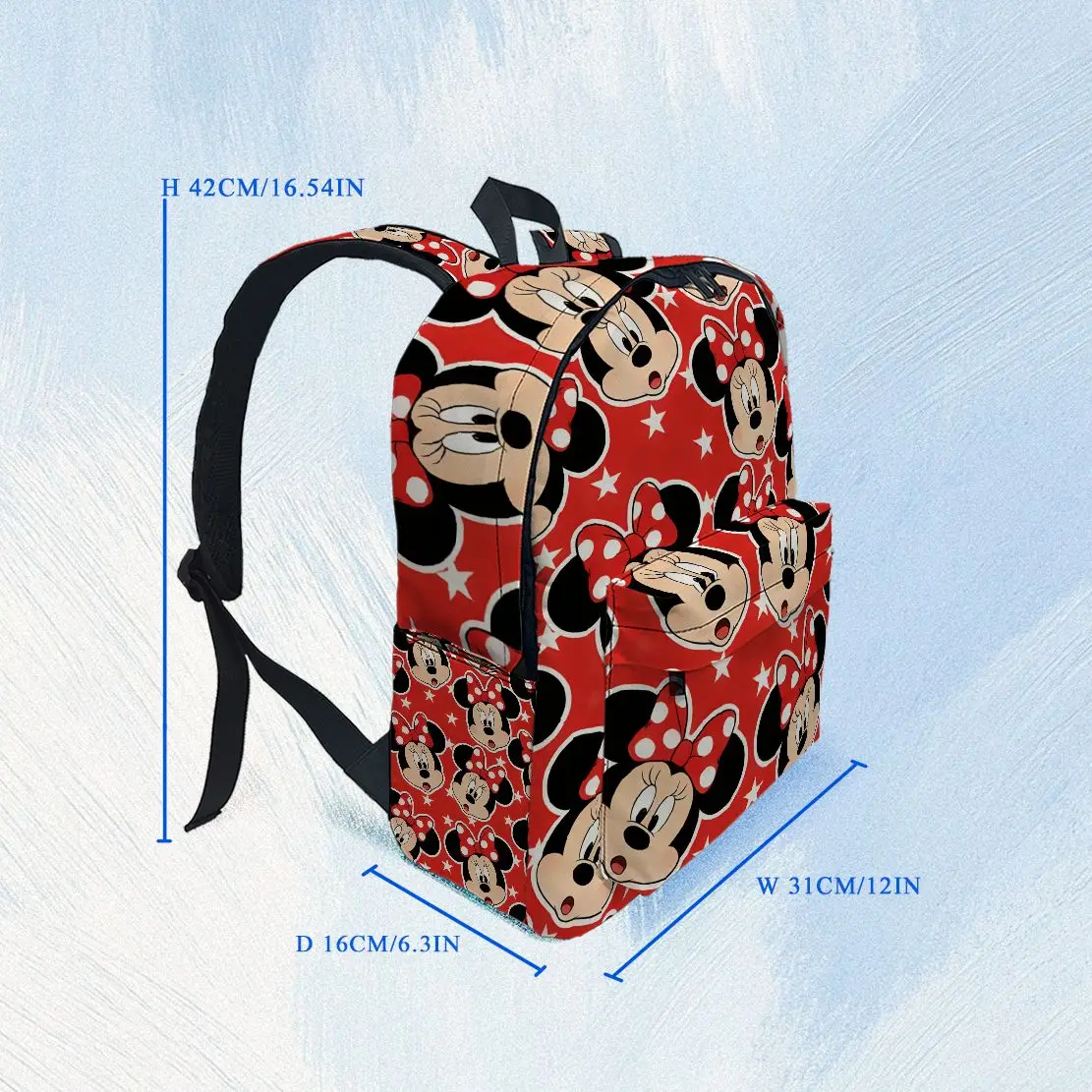 1pc Disney Minnie Backpack, Fashionable and Simple, Unisex, Large Capacity, High-Quality Gift