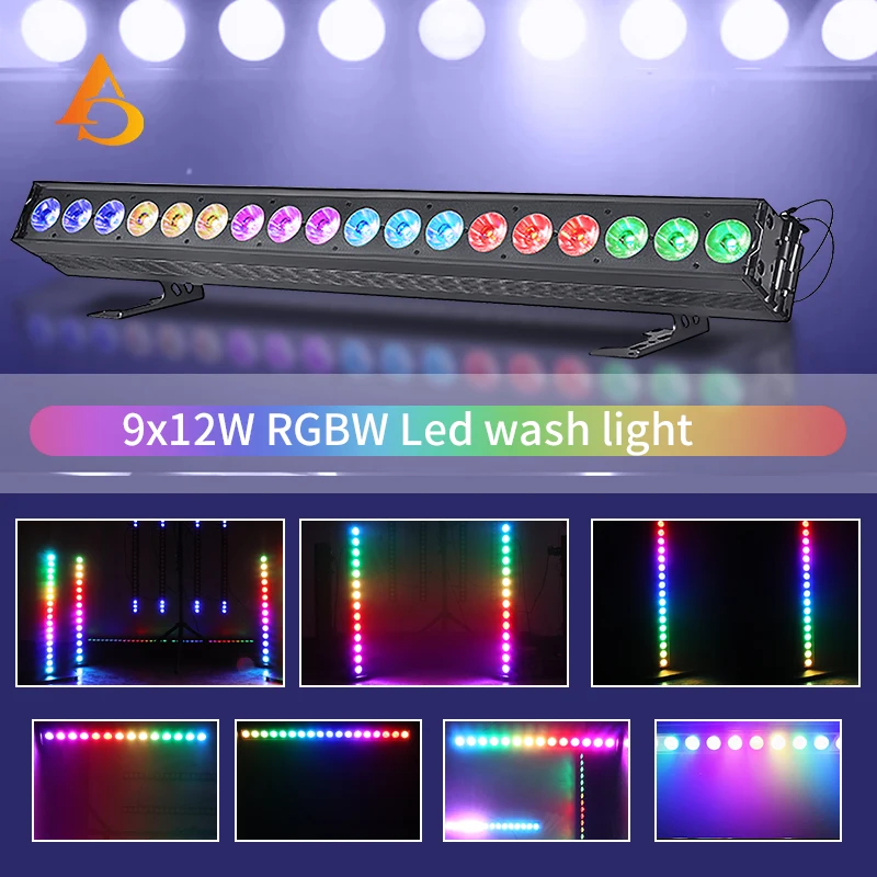 DMX 18x30W pixel RGBWAUV/RGBW LED wall washer strip with base suitable for DJ wedding stage effects