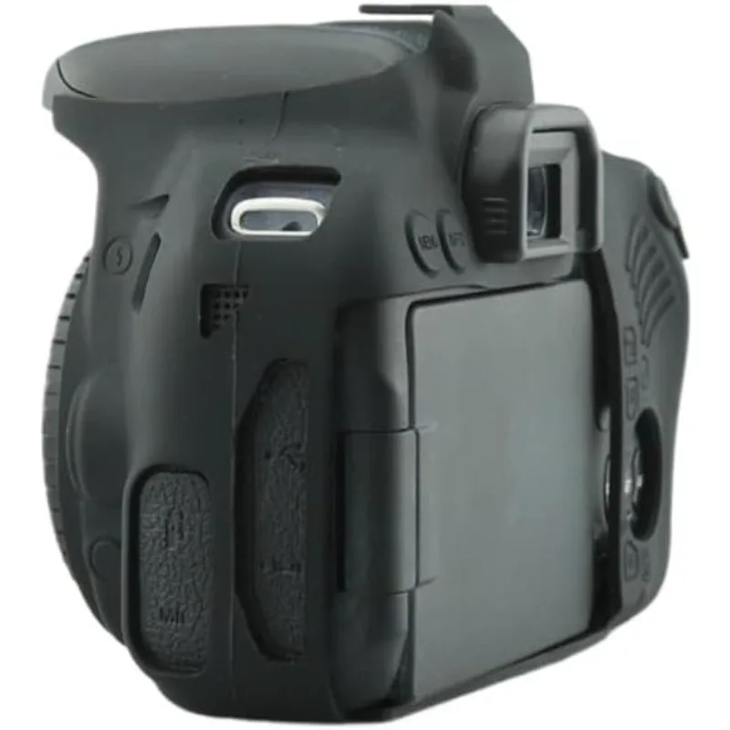 

For Canon 800D Accessories Silicone Case Camera Bag Single Silicone Protective Sleeve + Tempered Glass LCD Protective Film