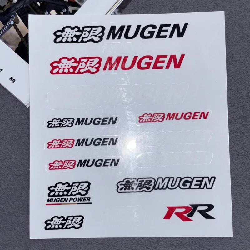 Mugen r r auto türgriffe und fenster motorrad aufkleber für honda fit bürger typ r stadt cr z legende odyssey stepwgn vezel