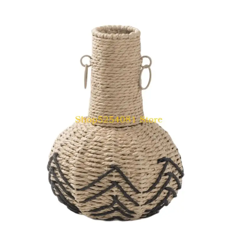 

AXYC Hand Woven Flower Vases Decorative Vases Rustics Dried Flower Vases Decors Bohemia Styles Country Vases Centerpieces