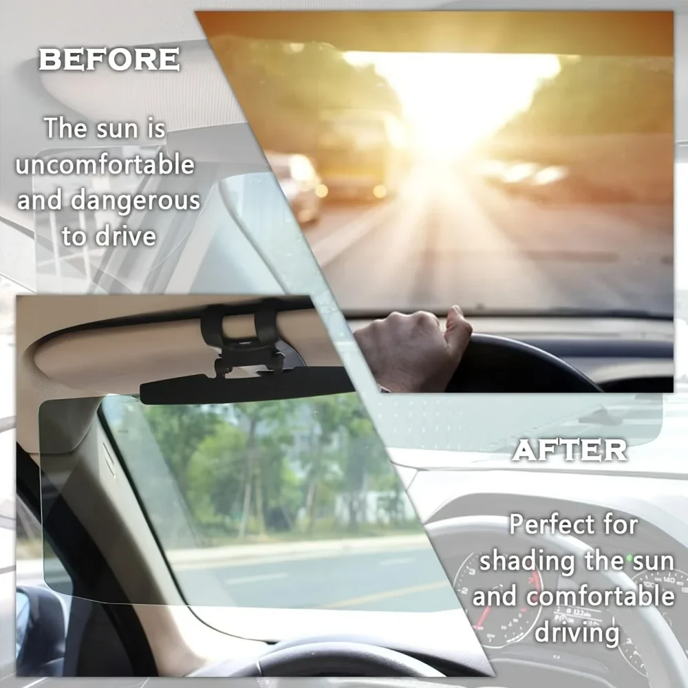 Anti-Dazzle Car Sun Visor Sun Shade UV Blocking Blocker Polarized Sunshade HD Vision Safety Driving Day and Night Sun protection