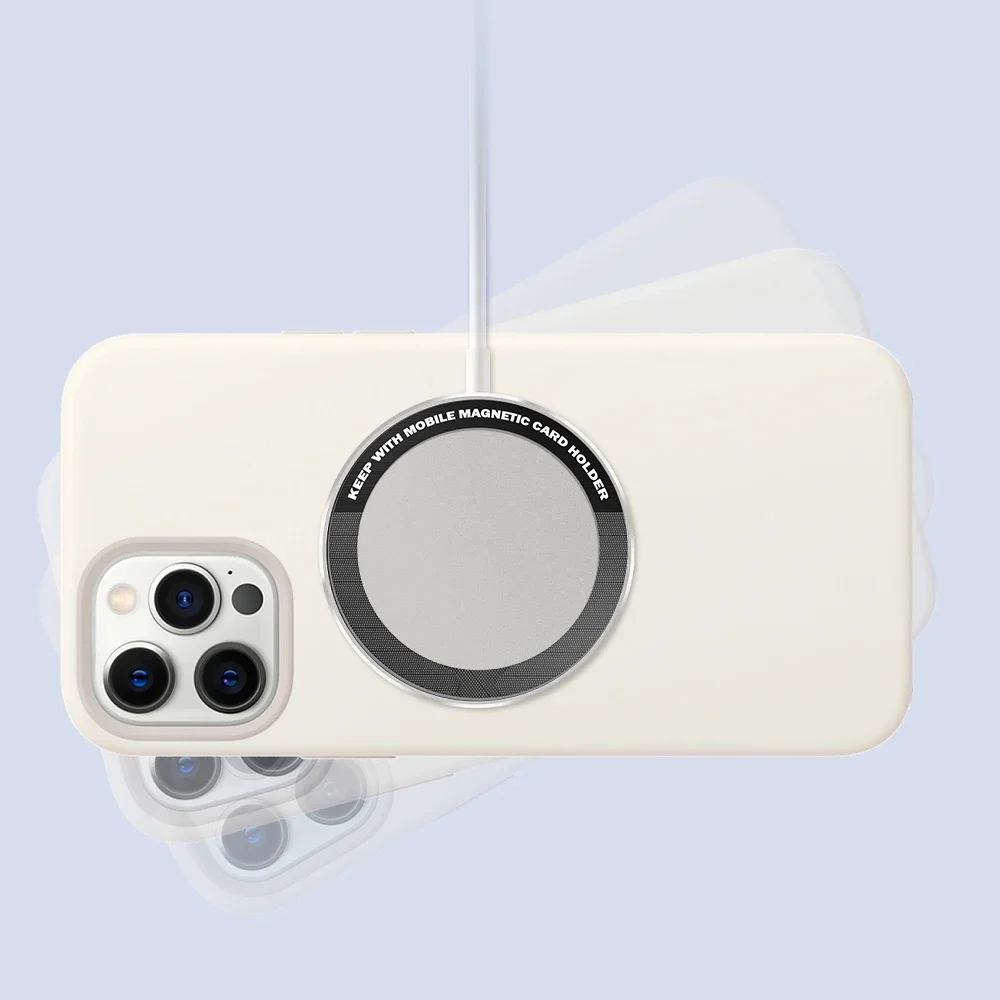 Metal Sticker Ring For iPhone 15 14 13 12 Pro Max Case Strong Magnetic Cover For Magsafe Wireless Charger For Car Phone Holder