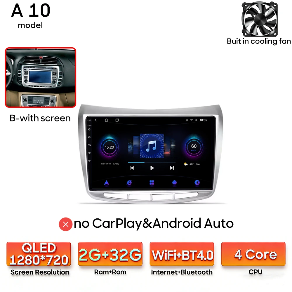 Android 15 autoradio multimediaspeler draadloze Carplay stereo voor Lancia Delta 2009 - 2019 navigatie GPS 2din DSP Wifi