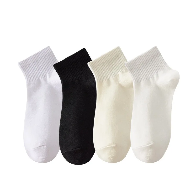 10 Pairs Solid-Color Ankle Short Socks Students Sporty Casual Multiple Colors Autumn Women's White Socks Set Socks for Girls