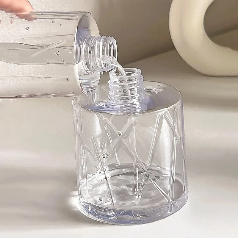 200/60ML Lockable Empty Pump Dispenser Refillable Bottle Nail Polish Makeup Remover Manicure Cleaner Container Press Bottle