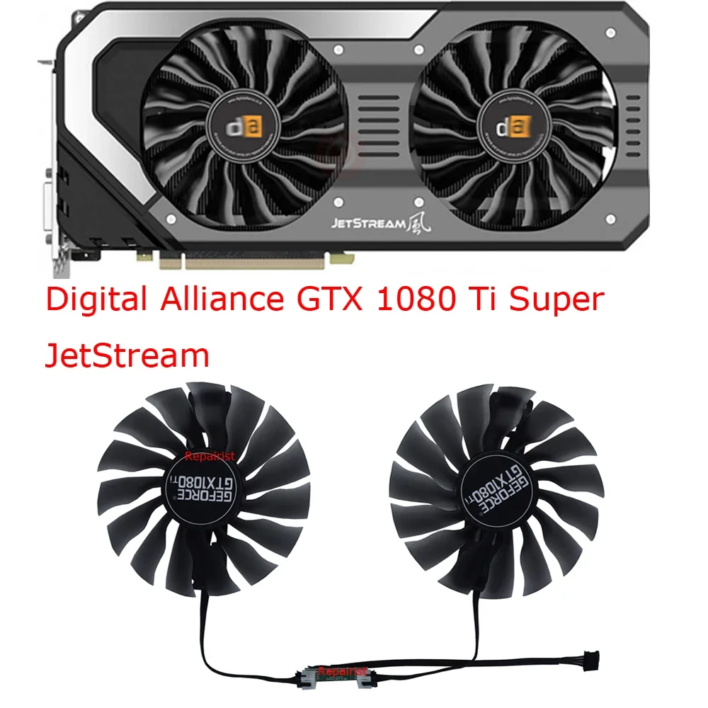 

2Pcs/Set,Video Card Fan,FD10015H12S,For Digital Alliance GTX1080 Ti Super JetStream,Digital Alliance GTX 1070Ti Super JetStream