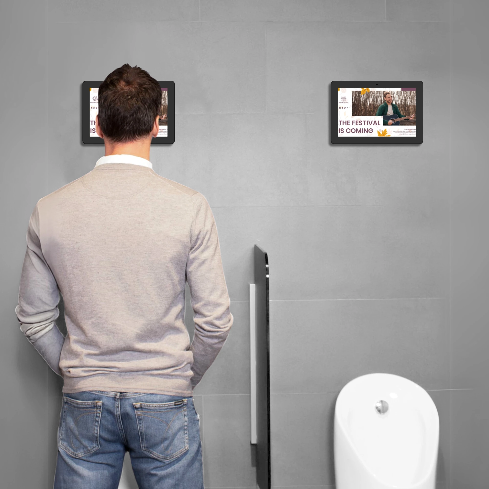 

10.1 Inch Indoor Digital Signage Tablet PC Touch Screen Android Business Use Wall Mount 2+16Gb Restroom Advertisement