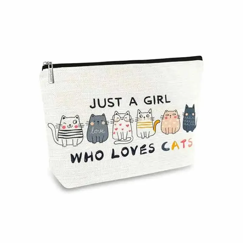 

MW7 Small Cat Lover Travel Cosmetic Bag Zipper Pouch for Teens Daughter Sister Bestie